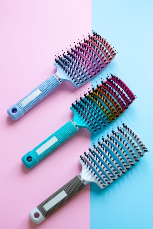Boar bristle detangling brush